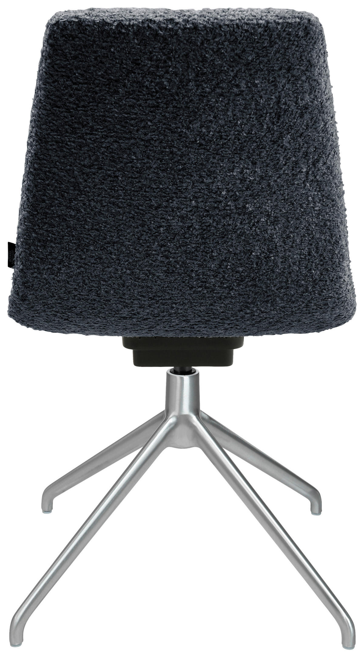 STUHL  in Aluminium Bouclé  - Dunkelgrau/Alufarben, Design, Textil/Metall (46/81,5-84,5/55cm) - Johann Jakob