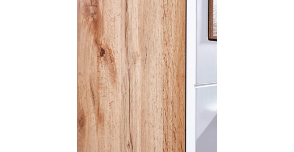 SIDEBOARD  in 180/98/43 cm  - Chromfarben/Eichefarben, KONVENTIONELL, Glas/Holz (180/98/43cm) - Hom`in