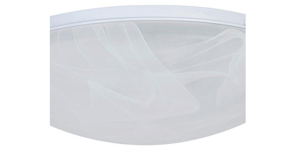 LED-DECKENLEUCHTE 38/8 cm - Alabasterfarben/Weiß, Basics, Kunststoff/Metall (38/8cm) - Boxxx