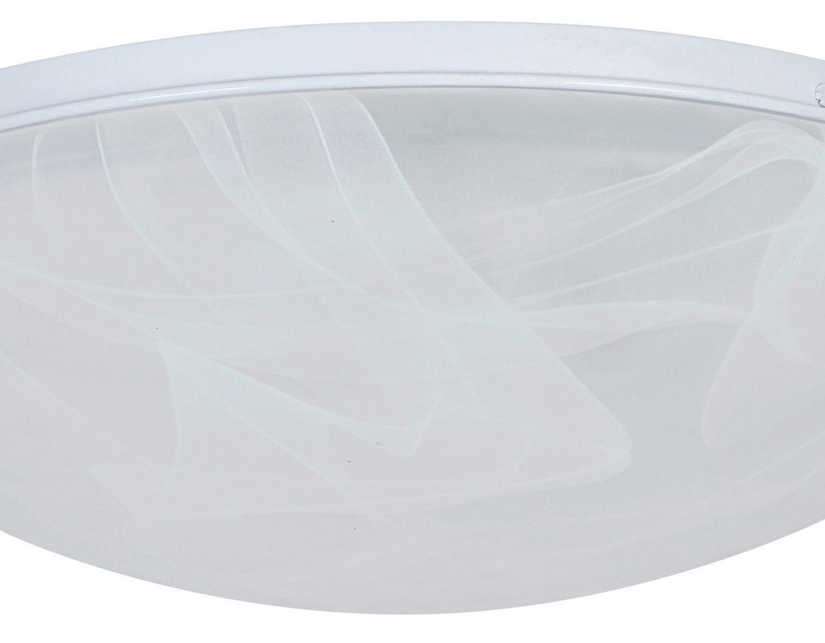STROPNÍ LED SVÍTIDLO, 38/8 cm  - bílá/alabastrová, Basics, kov/plast (38/8cm) - Boxxx