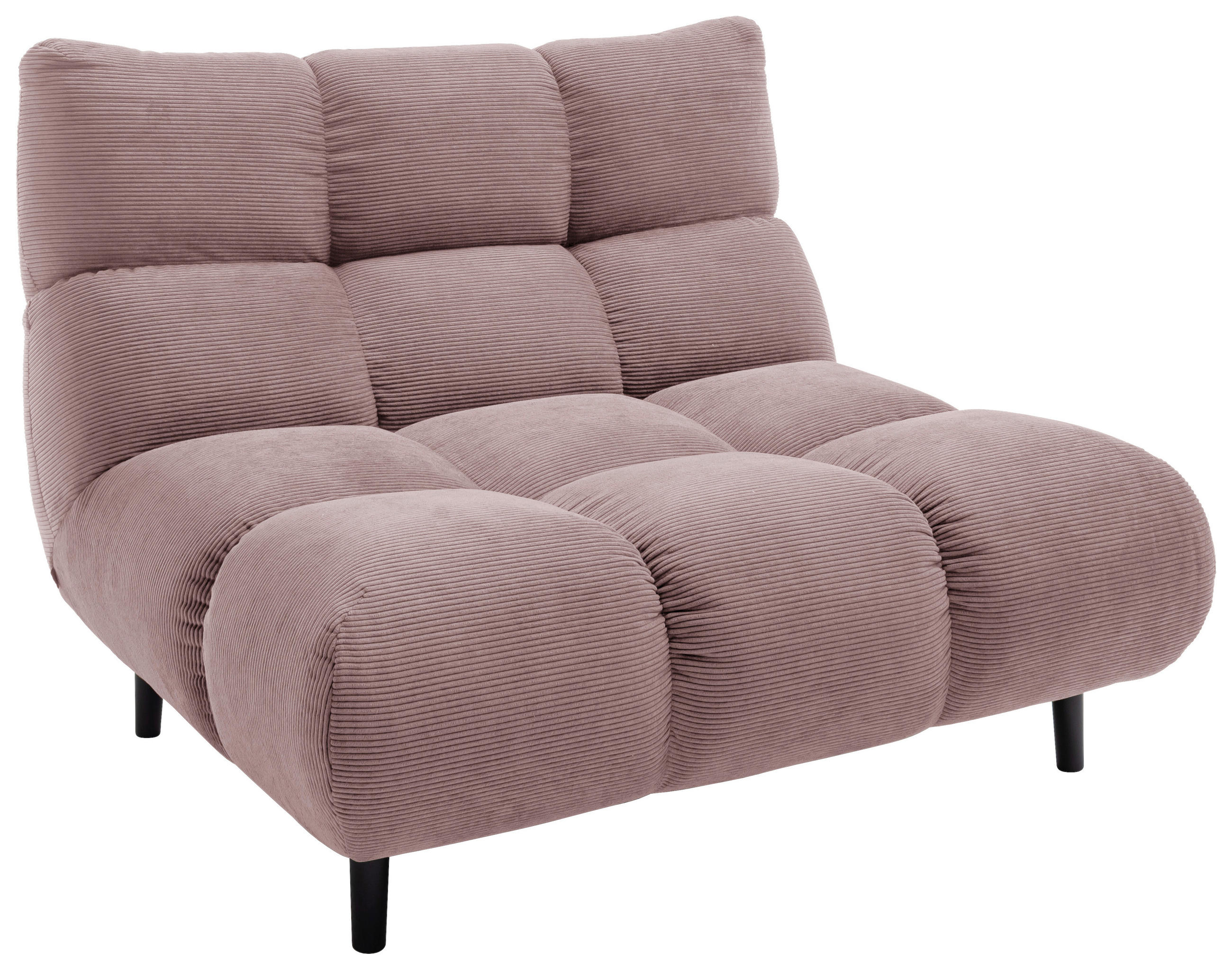 XXL-SESSEL - Schwarz/Altrosa, Design, Holz/Textil (112/85/108cm) - Pure Home Lifestyle