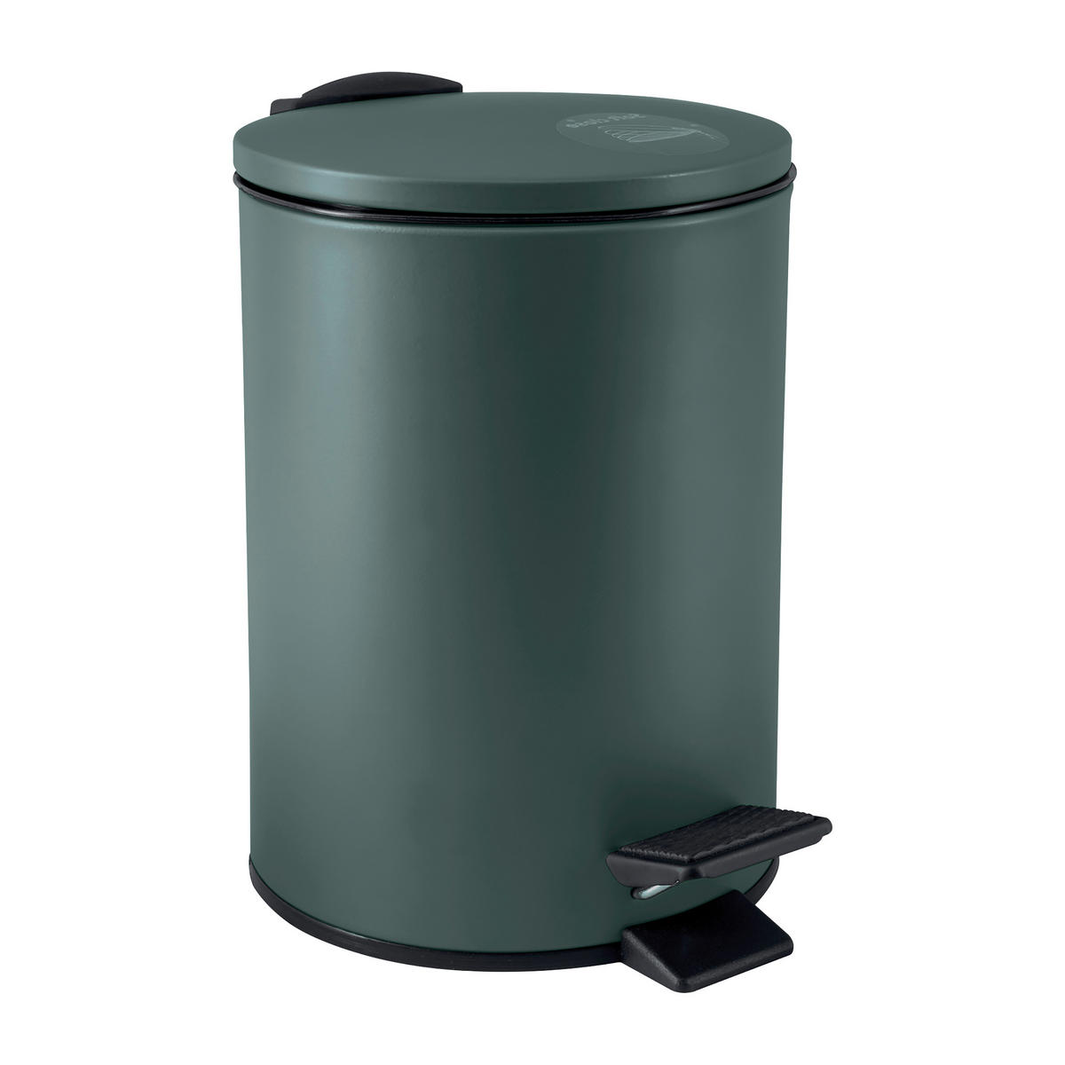 TRETEIMER ADELAR 3 L  - Dunkelgrün/Schwarz, Basics, Kunststoff/Metall (16.80/16.80/25.00cm) - Spirella