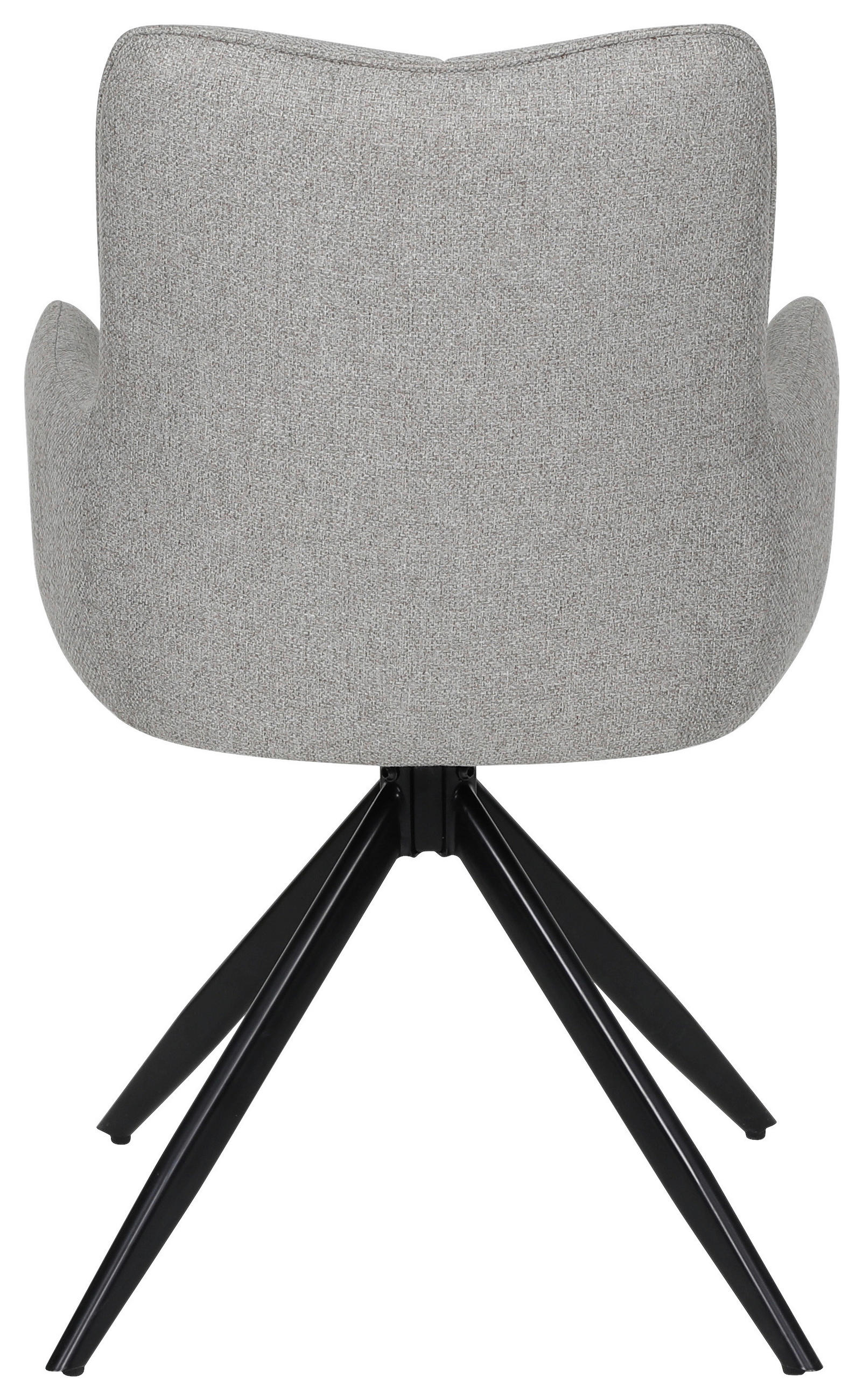 ARMLEHNSTUHL  in Eisen Leinenoptik  - Beige/Schwarz, KONVENTIONELL, Textil/Metall (56/90/64cm) - Livetastic