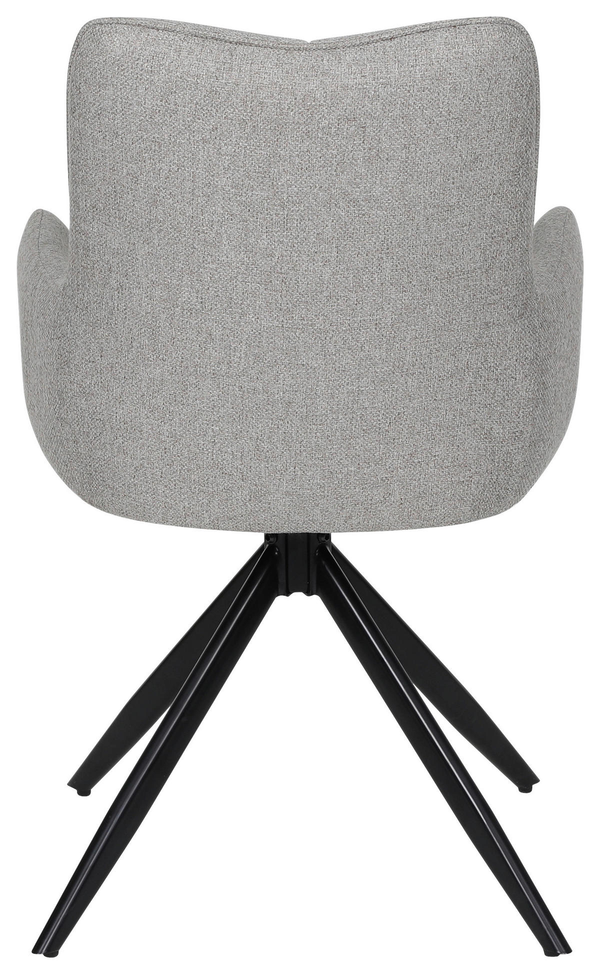 ARMLEHNSTUHL  in Eisen Leinenoptik  - Beige/Schwarz, KONVENTIONELL, Textil/Metall (56/90/64cm) - Livetastic