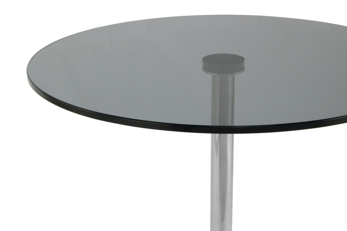 BEISTELLTISCH in Metall, Glas, Stein 46/46/53 cm  - Graphitfarben/Schwarz, Design, Glas/Stein (46/46/53cm) - Kayoom