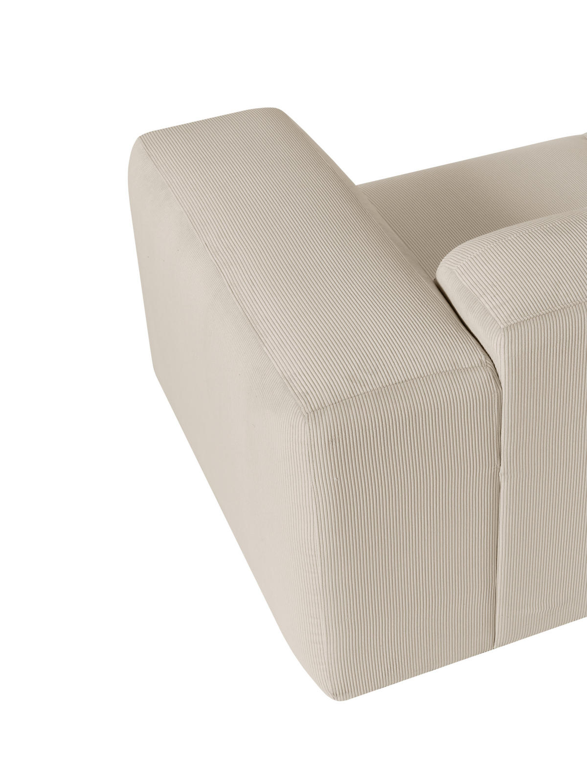 ECKSOFA in Cord Beige  - Beige/Schwarz, Design, Kunststoff/Textil (200/304cm) - MID.YOU