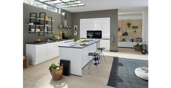 EINBAUKÜCHE   - Weiß, Design, Holzwerkstoff - Novel