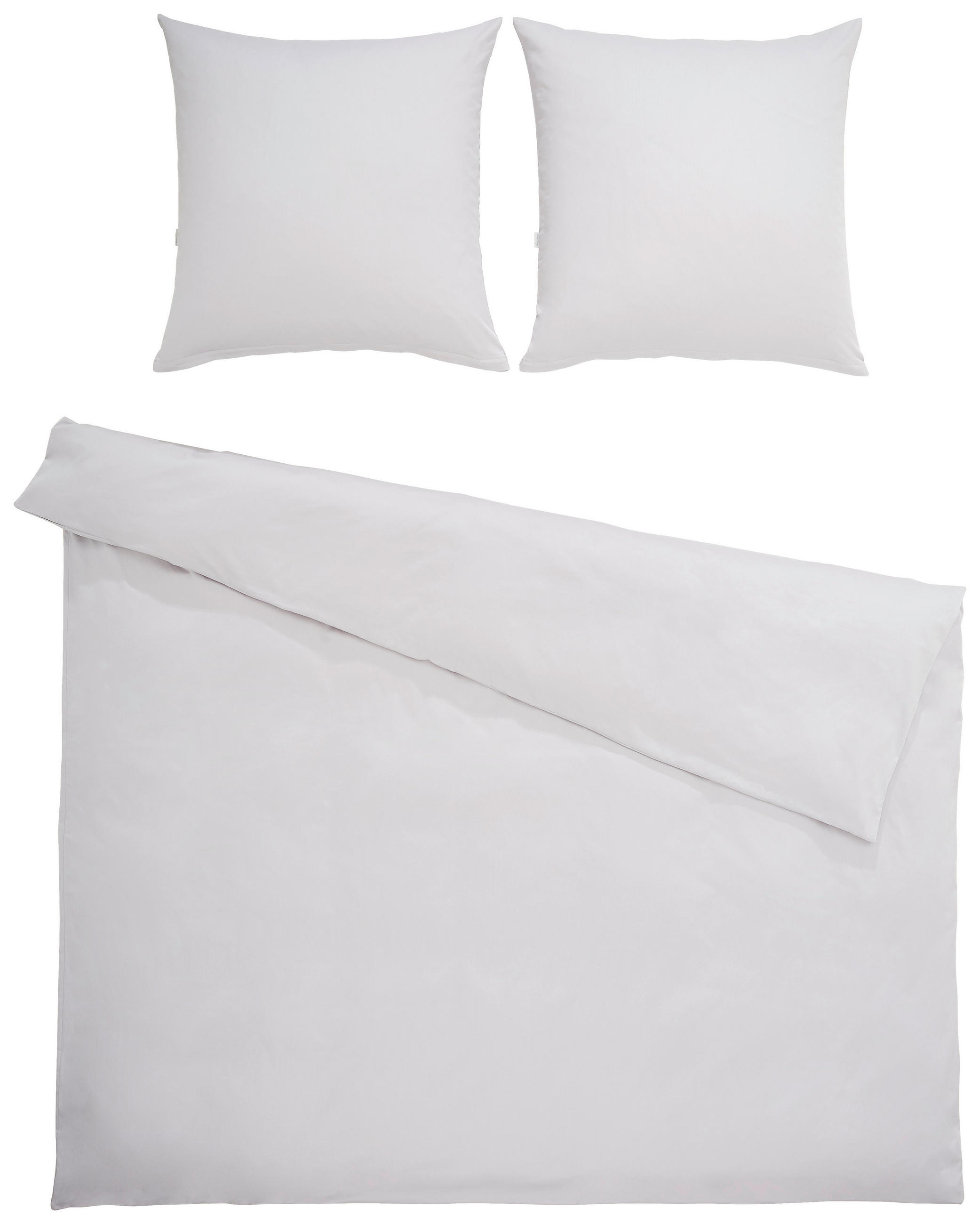 BETTWÄSCHE Satin 200/200 cm  - Silberfarben, KONVENTIONELL, Textil (200/200cm) - Bio:Vio