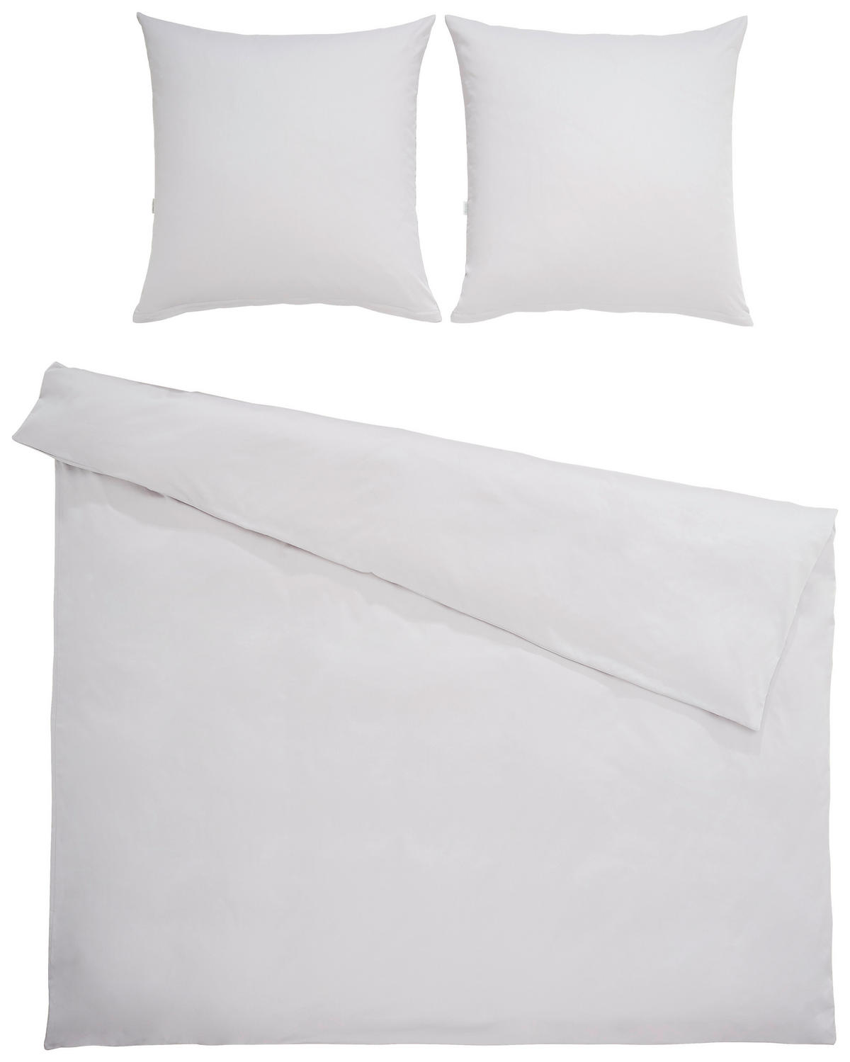 BETTWÄSCHE Satin 200/200 cm  - Silberfarben, KONVENTIONELL, Textil (200/200cm) - Bio:Vio