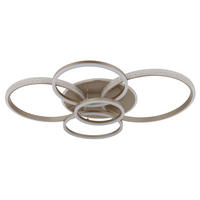 STROPNA LED-SVETILKA  Lorelei  3700 lm 3000 K 230 V  - barve šampanjca/prozorno, Design, kovina/umetna masa (110/88/12cm) - Globo