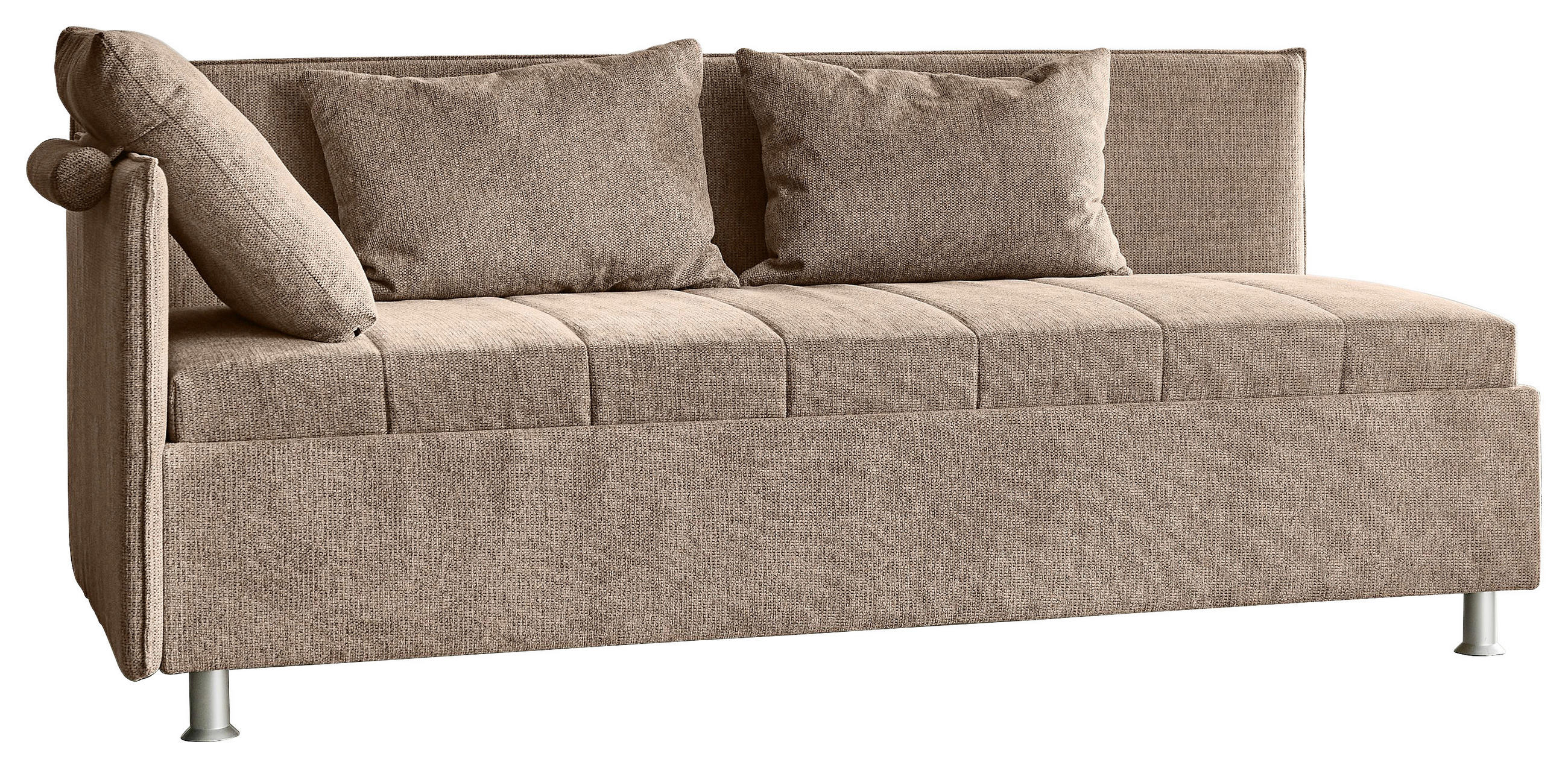 POLSTERLIEGE Flachgewebe Terracotta  - Terracotta/Alufarben, KONVENTIONELL, Holz/Holzwerkstoff (90/200cm) - Beldomo - Sleep