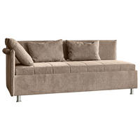 POLSTERLIEGE  in Flachgewebe Terracotta  - Terracotta/Hellgrau, KONVENTIONELL, Holz/Holzwerkstoff (120/200cm) - Beldomo Style