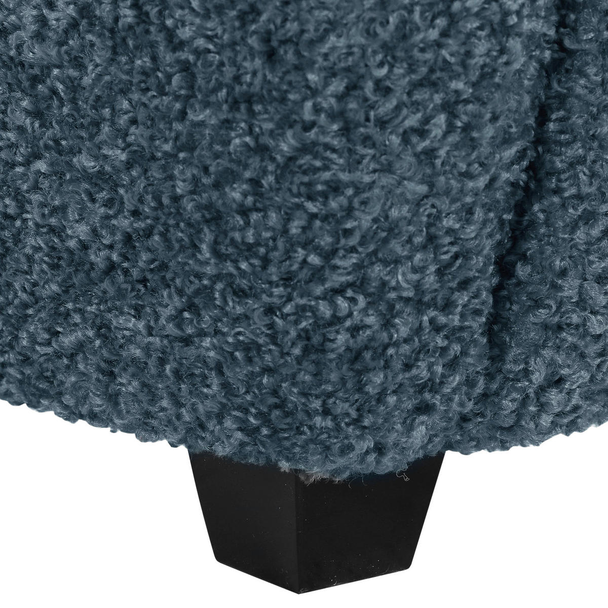 SESSEL in Plüsch Petrol  - Petrol/Schwarz, Konventionell, Holz/Textil (90/93/92cm)