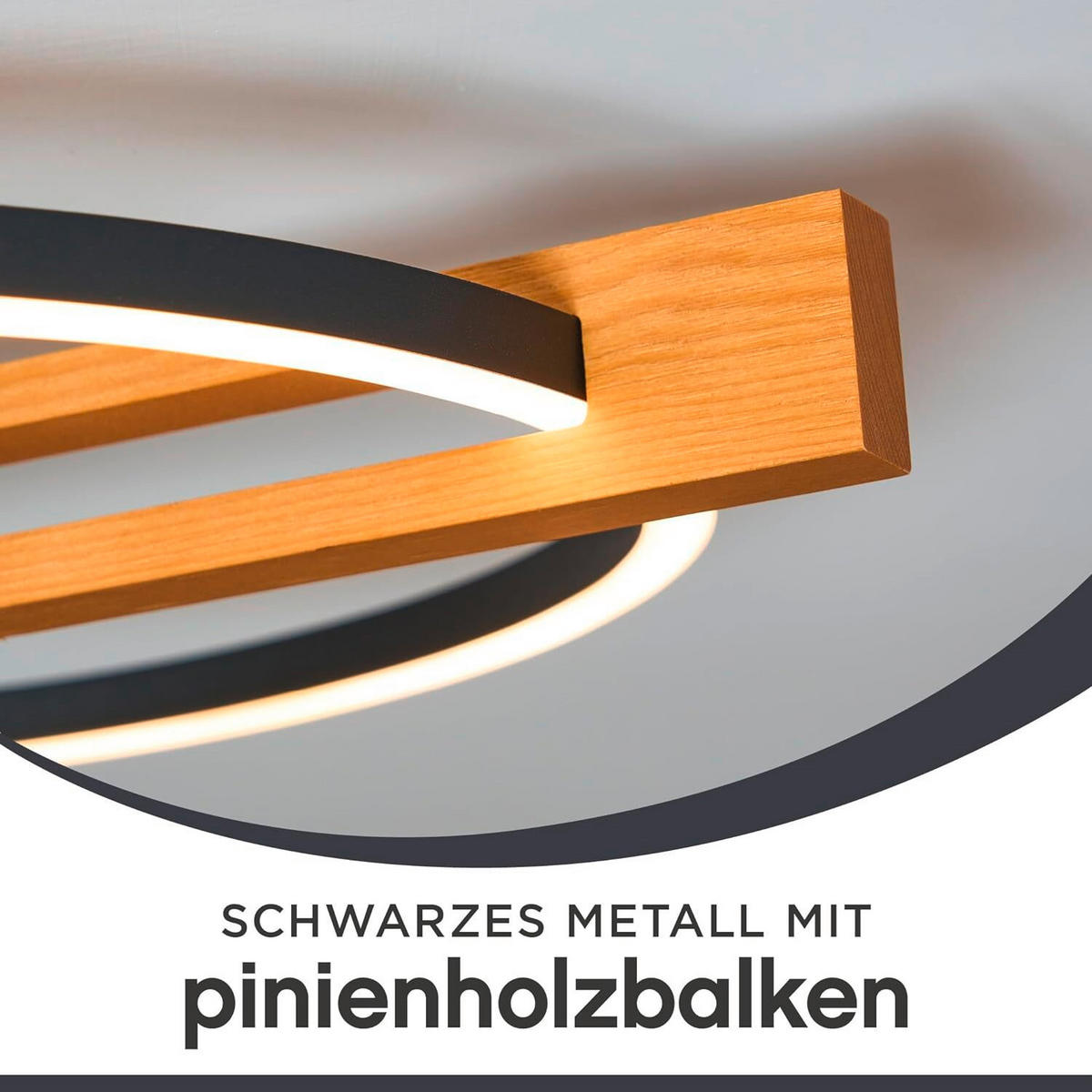 LED-DECKENLEUCHTE Tovak 39/30/7.5 cm   - Natur, Holz (39/30/7.5cm)