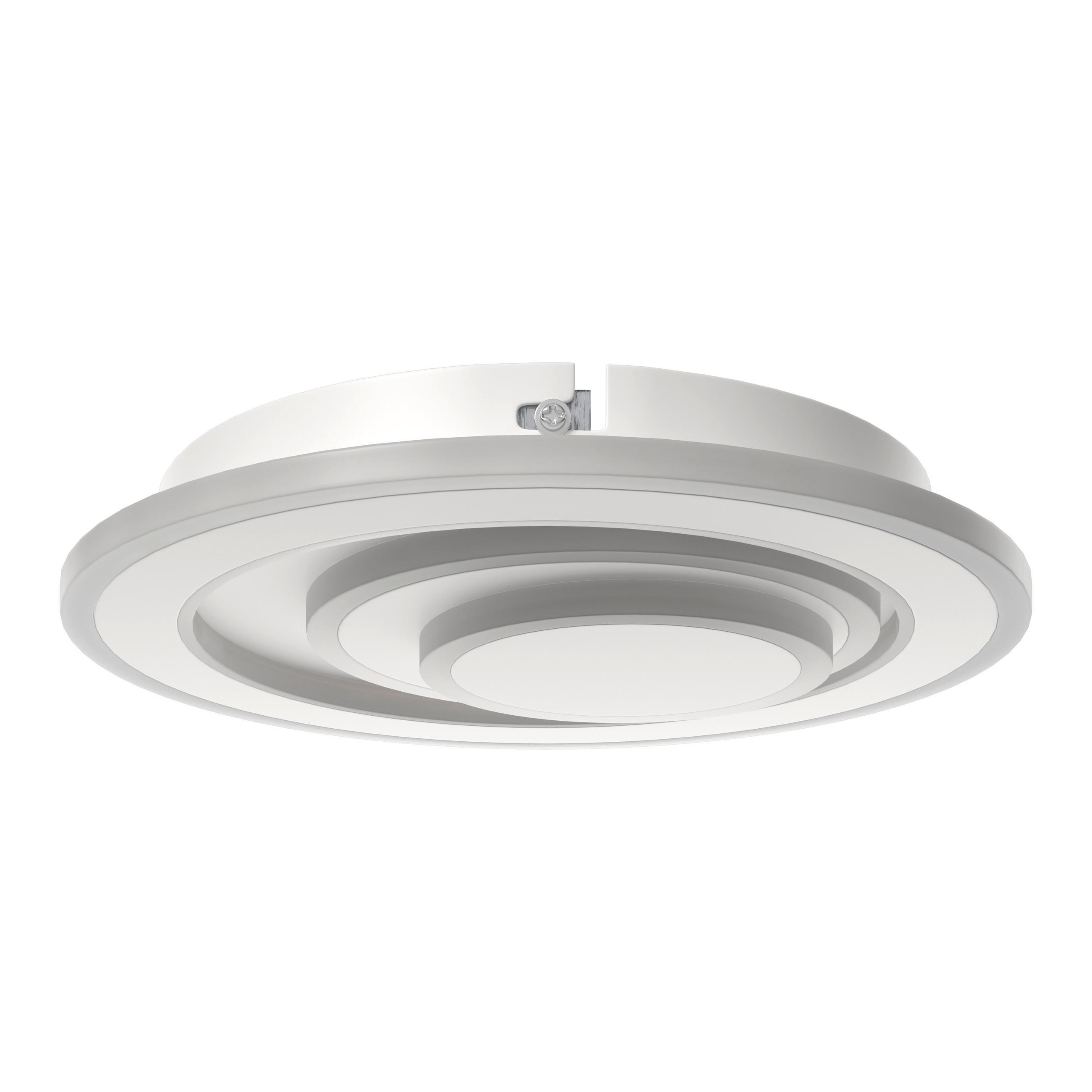 STROPNÉ LED SVIETIDLO, 30/6,5 cm  - biela, Basics, kov/plast (30/6,5cm) - Novel