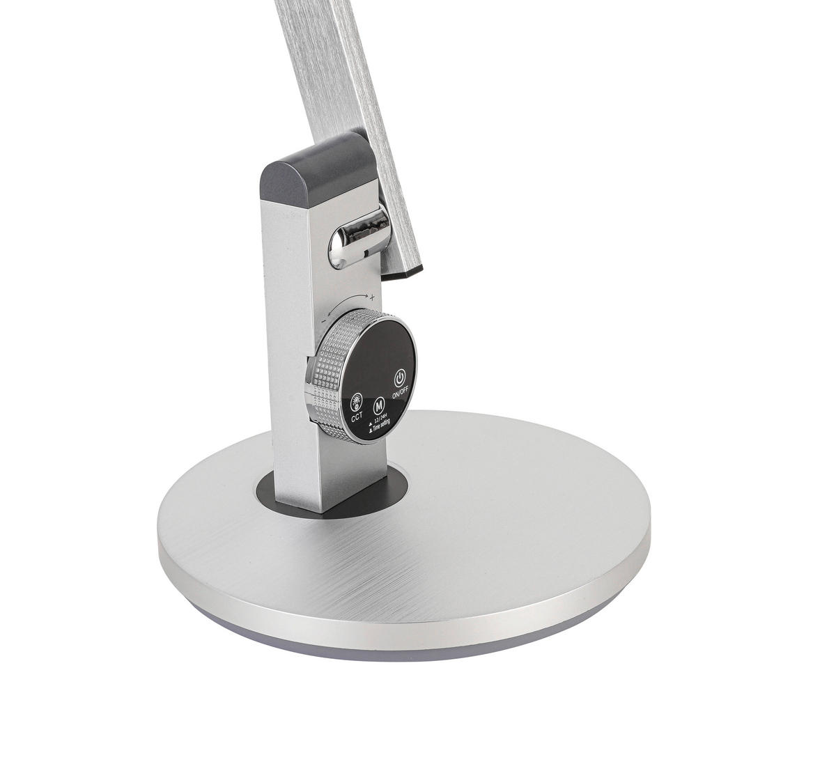 LED LAMPA NA PÍSACÍ STÔL, otočný stmievač, 19/65/45,2 cm - čierna/strieborná, Basics, kov/plast (19/65/45,2cm) - Novel