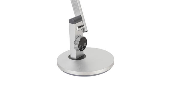 LED-SCHREIBTISCHLEUCHTE 19/65/45,2 cm - Silberfarben/Schwarz, Basics, Kunststoff/Metall (19/65/45,2cm) - Novel