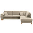 ECKSOFA in Mikrofaser Naturfarben  286/236 cm  - Wildeiche/Beige, Natur, Holz/Textil (286/236cm) - Voleo