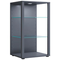 VITRINE  in Anthrazit  - Anthrazit/Schwarz, MODERN, Glas/Holzwerkstoff (52/90/44cm) - MID.YOU