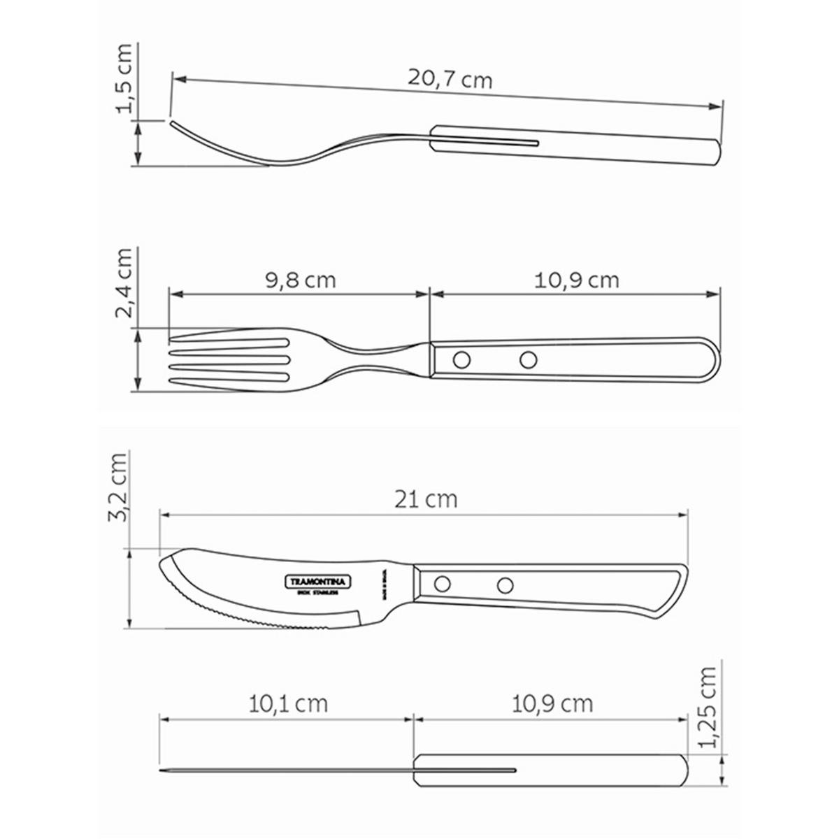 PIZZABESTECK PIZZA Edelstahl  für  - Edelstahlfarben/Braun, Design, Metall (21cm) - TRAMONTINA