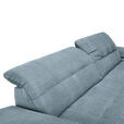 ECKSOFA in Mikrofaser Blaugrau  - Chromfarben/Blaugrau, Design, Textil/Metall (265/180cm) - Carryhome