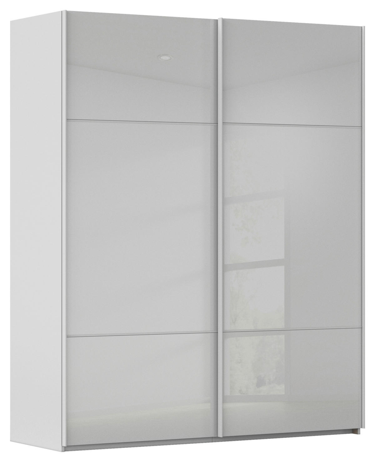 SCHWEBETÜRENSCHRANK Grau  - Grau, Konventionell, Glas/Holzwerkstoff (201/223/67cm) - Novel