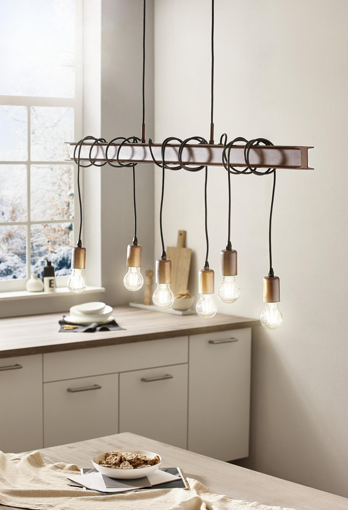 HÄNGELEUCHTE 100,5/7/110 cm  - Braun, LIFESTYLE, Metall (100,5/7/110cm)