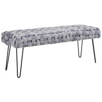 KLOP, kovina, tekstil siva, črna  - črna/siva, Trendi, kovina/tekstil (128/50/45cm) - Xora