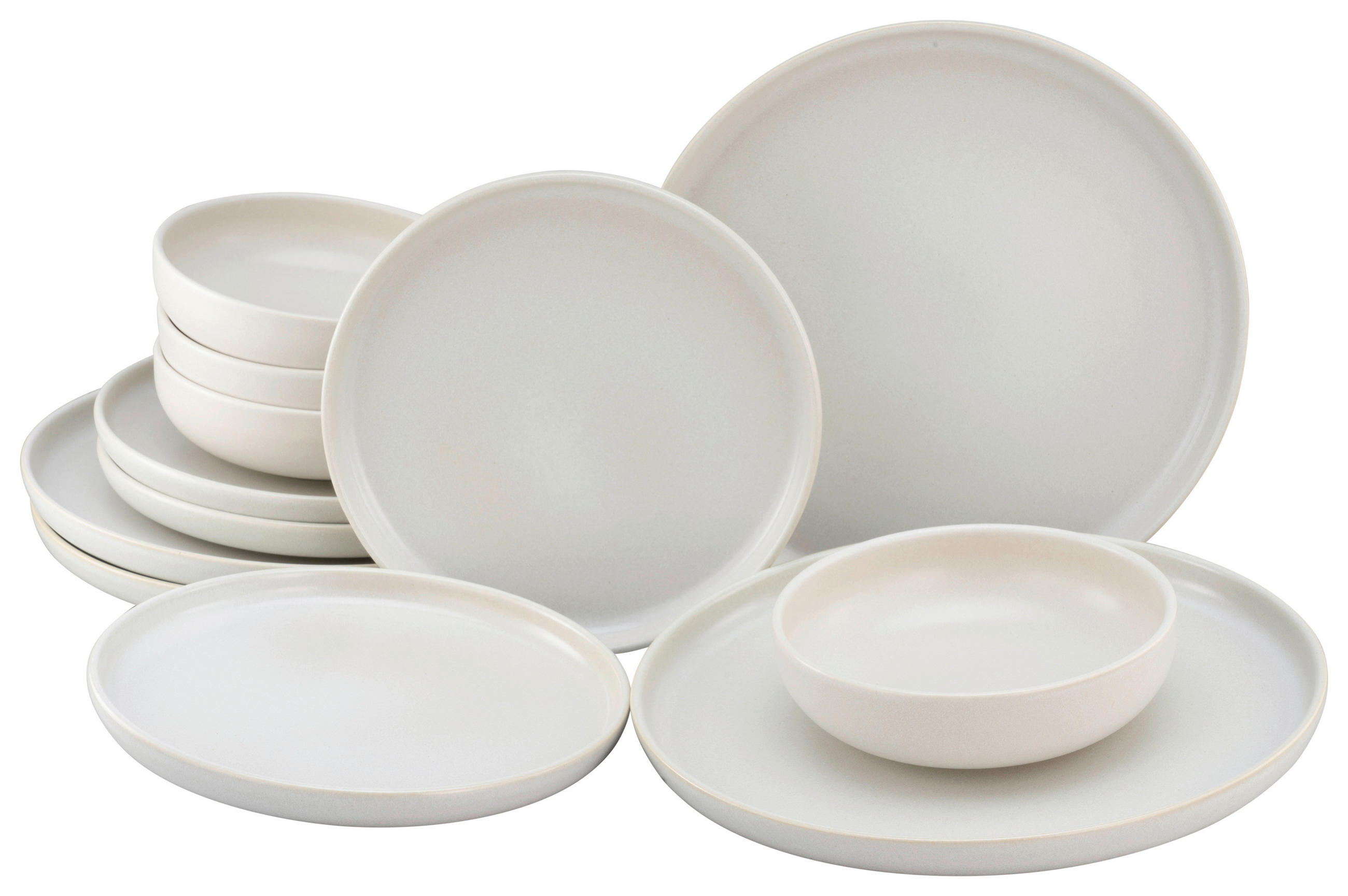 TAFELSERVICE Weiß 12-teilig  - Weiß, Basics, Keramik - Creatable