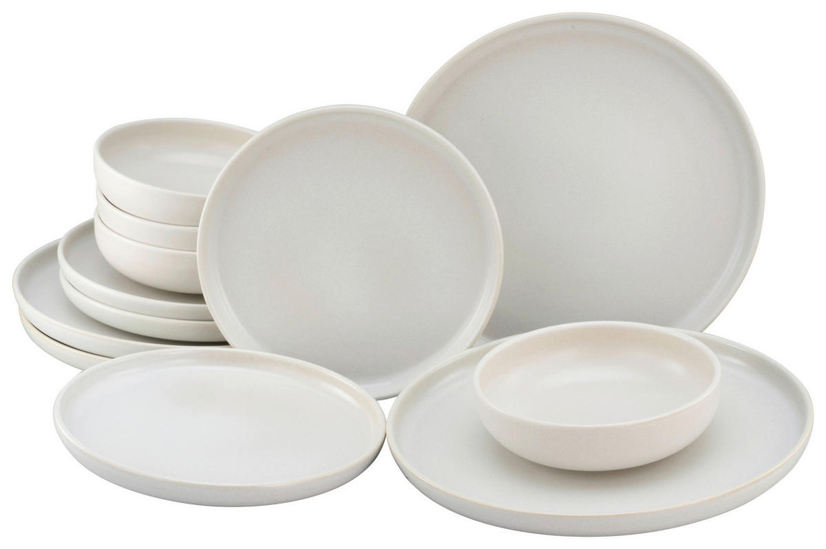 TAFELSERVICE Weiß 12-teilig  - Weiß, Basics, Keramik - Creatable
