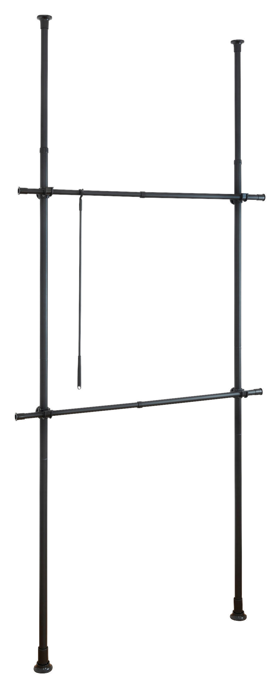 INNENEINTEILUNG 75/165/11 cm Wenko HERKULES BASIC Schwarz  - Schwarz, MODERN, Kunststoff/Metall (75/165/11cm) - Wenko