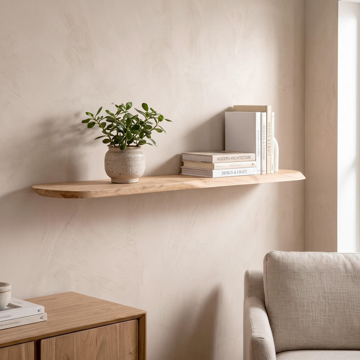 WANDBOARD100/3/20 cm Akaziefarben  - Akaziefarben, Design, Holz (100/3/20cm) - Livetastic