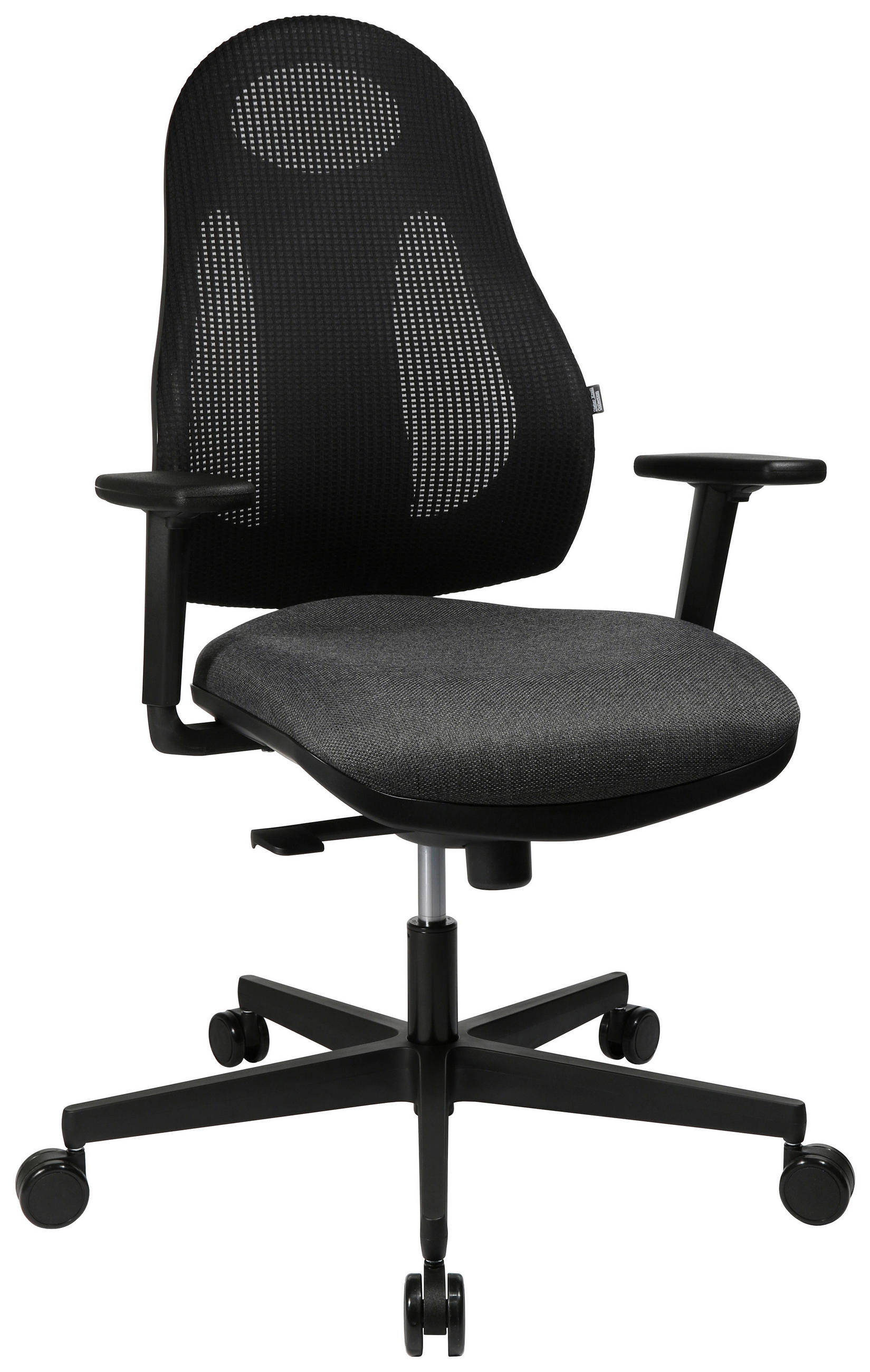 DREHSTUHL  in Webstoff, Netz Schwarz  - Schwarz, Design, Kunststoff/Textil (48/108-122/48cm) - Dieter Knoll