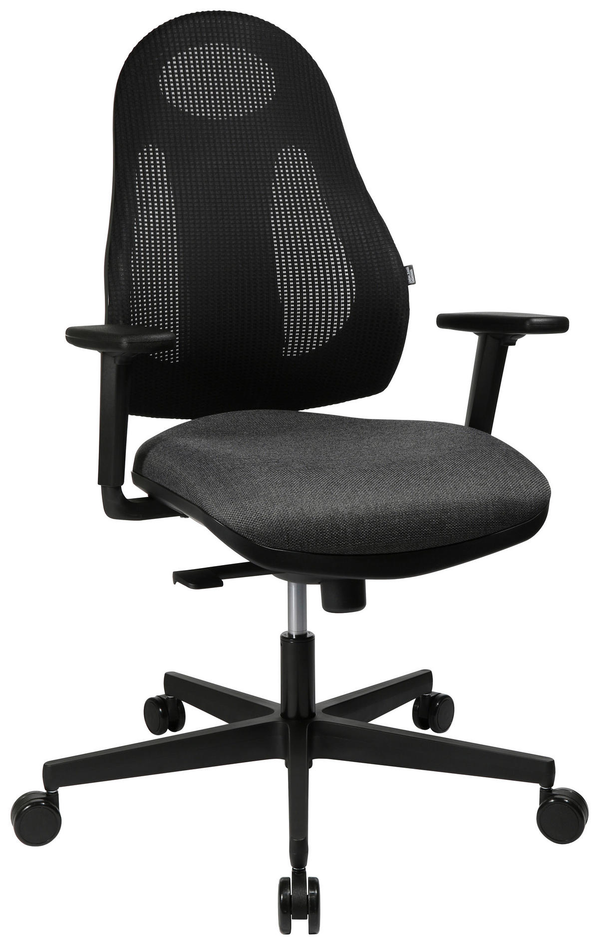DREHSTUHL Webstoff, Netz Schwarz  - Schwarz, Design, Kunststoff/Textil (48/108-122/48cm) - Dieter Knoll