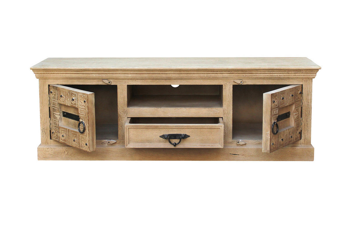 LOWBOARD  150/50/45 cm 1 Schublade(n)  - Schwarz/Naturfarben, Design, Holz/Metall (150/50/45cm) - MID.YOU