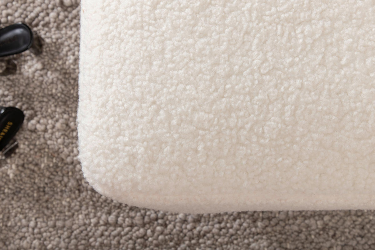 HOCKER in Metall, Textil Schwarz, Weiß  - Schwarz/Weiß, Design, Textil/Metall (90/49/70cm) - Livetastic