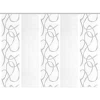 FLÄCHENVORHANG in Weiß, Grau Hochglanz blickdicht  - Grau Hochglanz/Weiß, KONVENTIONELL, Textil (60/260cm)