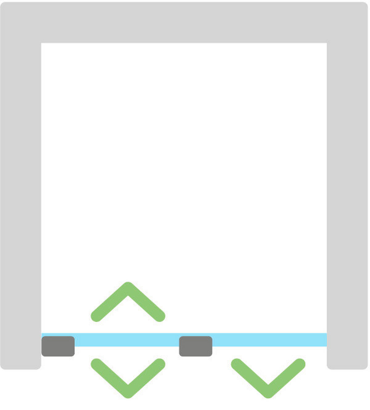 DUSCHTÜR Chromfarben  100/200 cm  - Chromfarben, MODERN, Glas/Metall (100/200cm) - Schöner Wohnen