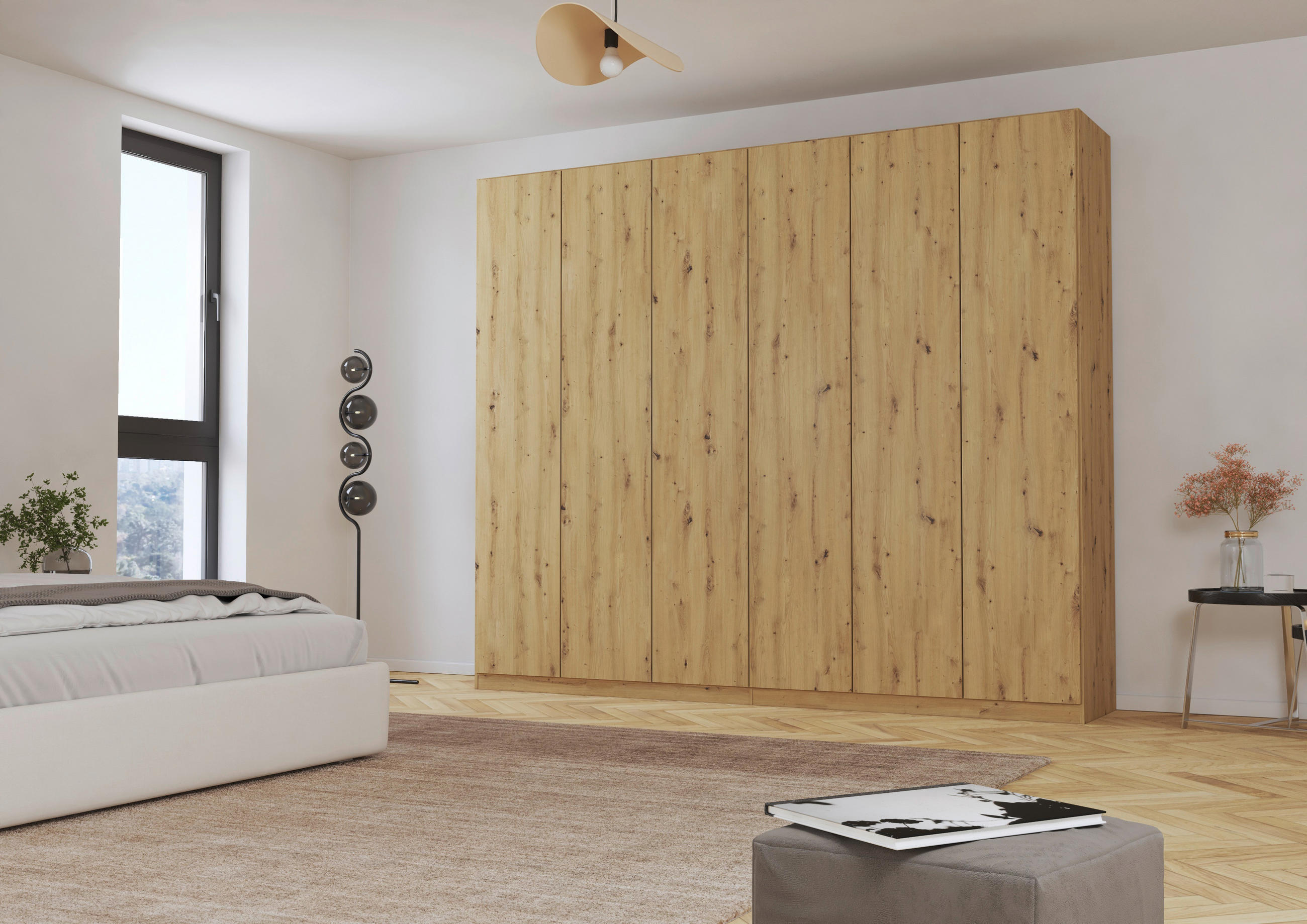 FALTTÜRENSCHRANK  in Eiche Artisan  - Eiche Artisan, Holzwerkstoff (271/229/54cm) - Boxxx