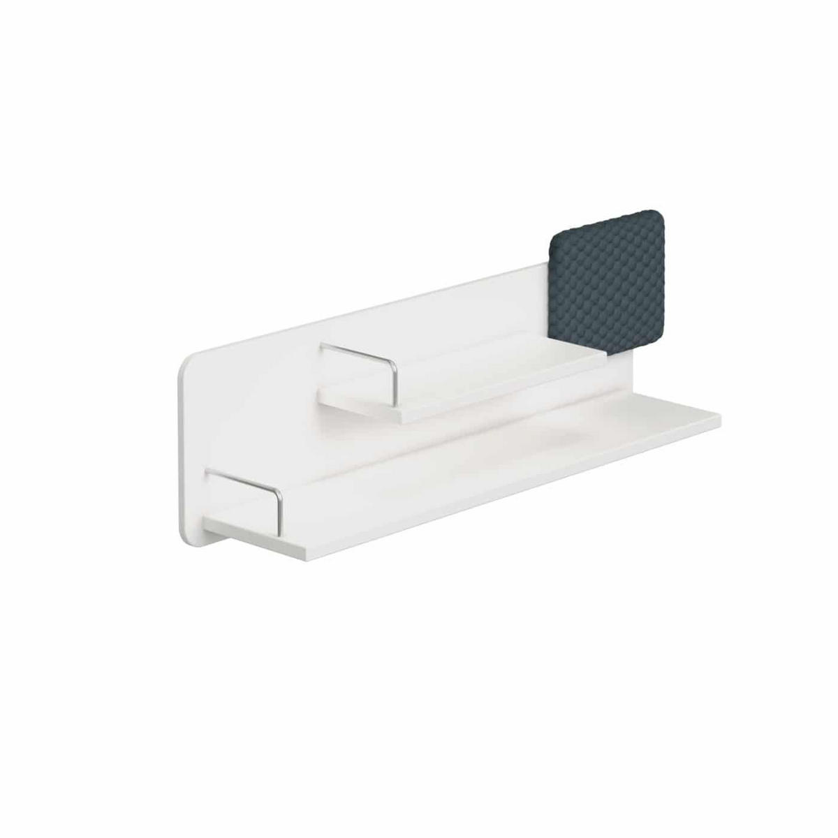 FALIPOLC 105,5/33,8/23,6 cm  - fehér/szürke, Konventionell, faalapú anyag/textil (105,5/33,8/23,6cm) - Paidi