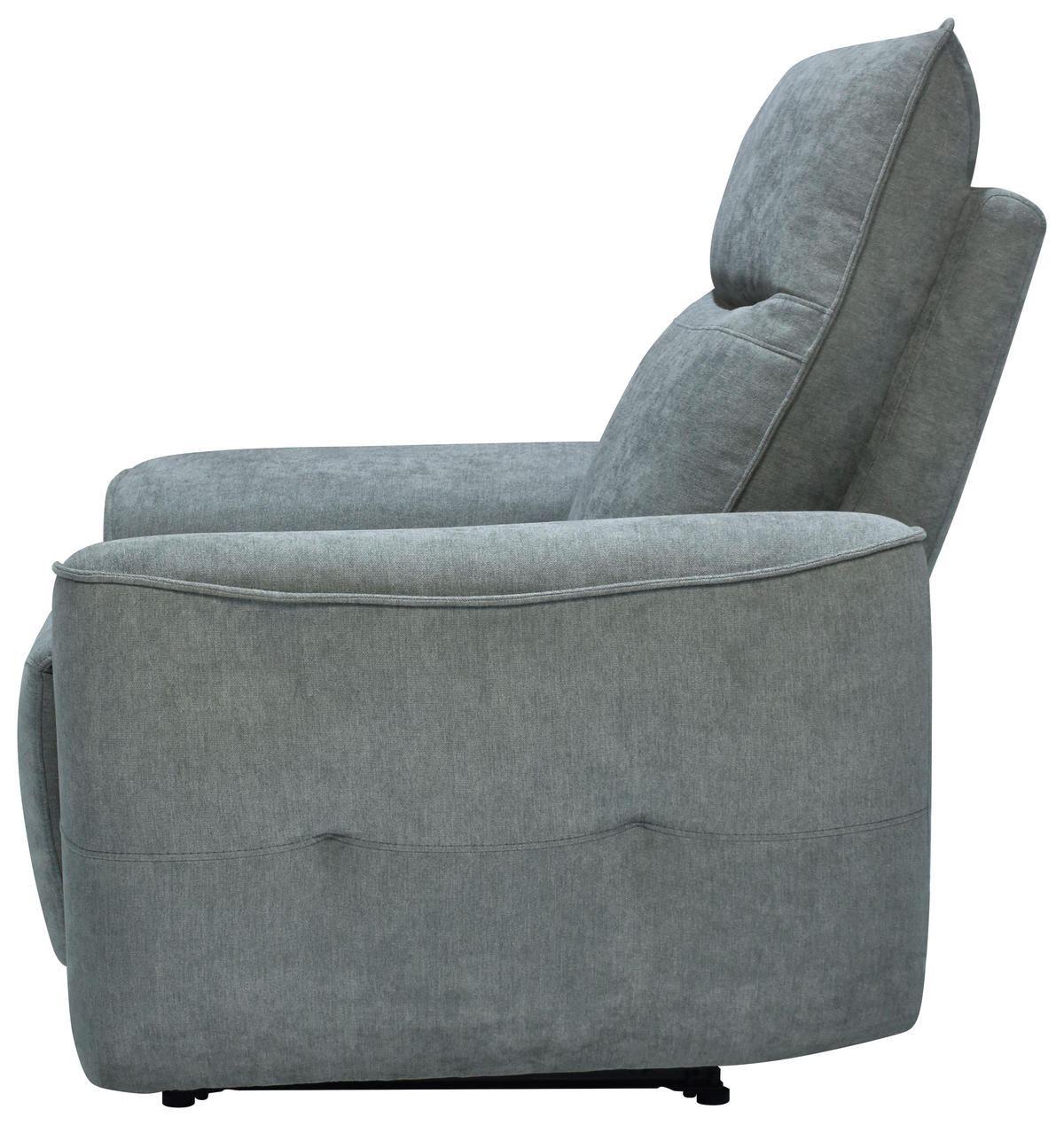 SCAUN DE RELAXARE in metal, textil gri  - negru/gri, Konventionell, metal/textil (100/99/96cm) - Celina Home
