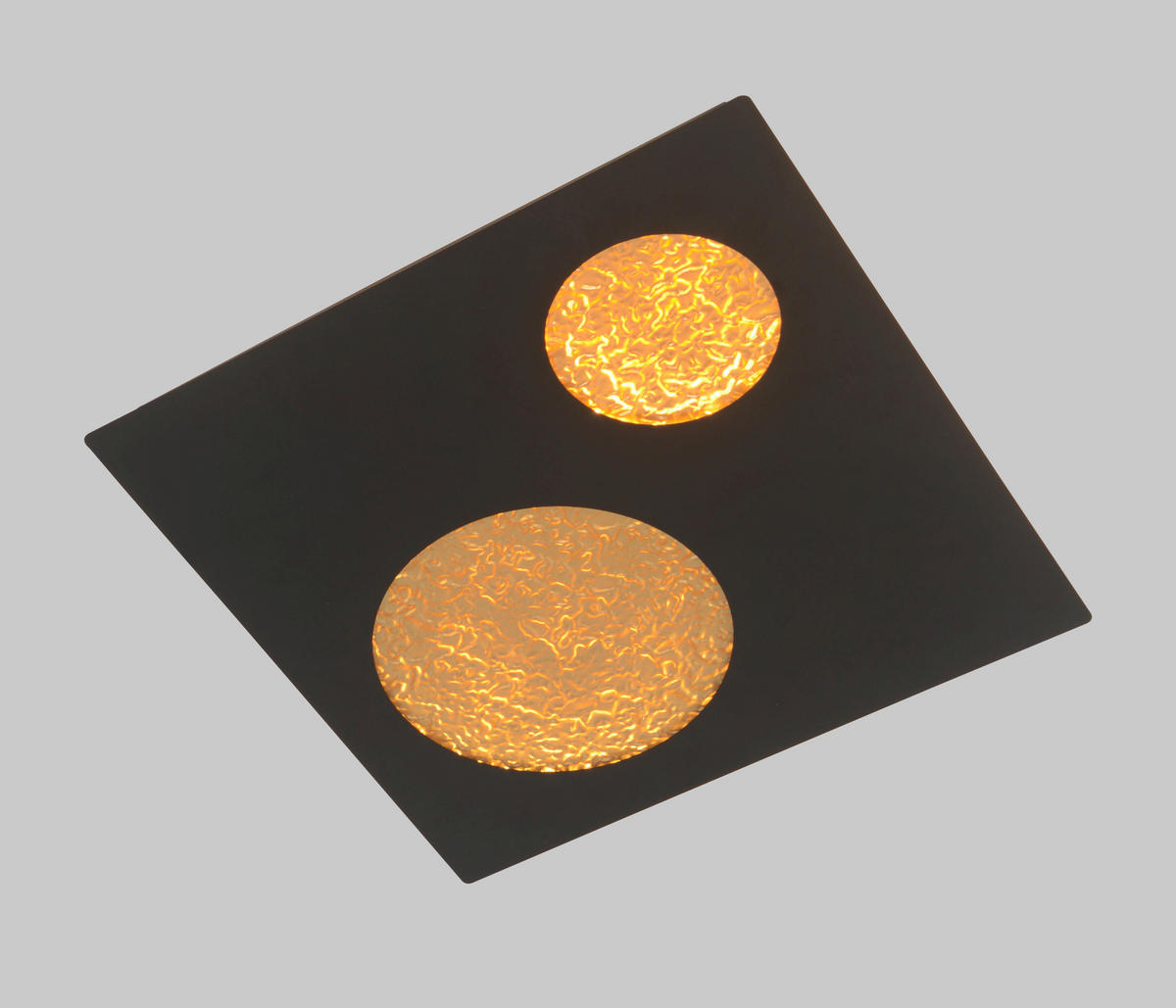LED-WANDLEUCHTE 40/40/3,5 cm   - Goldfarben/Schwarz, Design, Kunststoff/Metall (40/40/3,5cm)