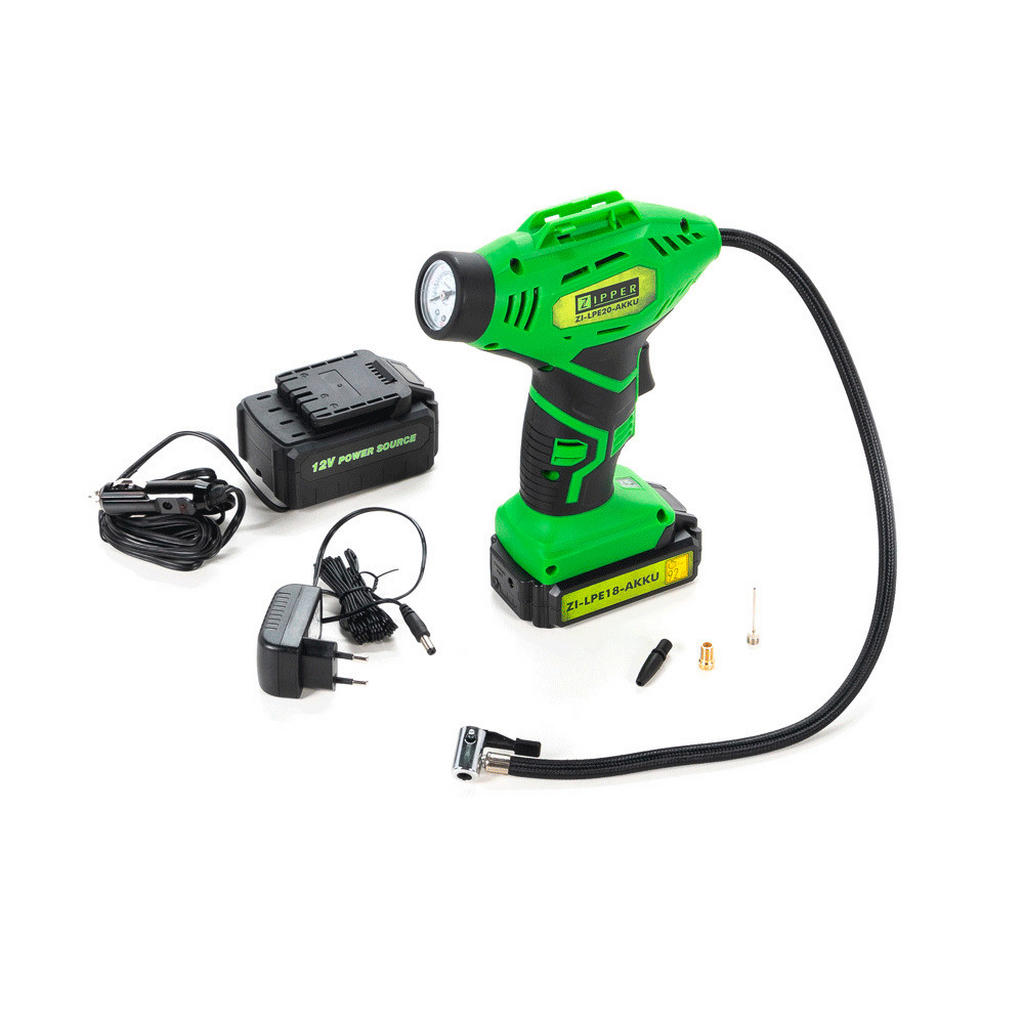 Luftpumpe Elektrisch Zi-lpe20 Akku 6,8 Bar Mit Manometer