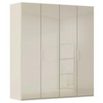 DREHTÜRENSCHRANK 201/223/61 cm,  in Champagner, 4-türig  - Champagner, Basics, Glas/Holzwerkstoff (201/223/61cm) - Novel