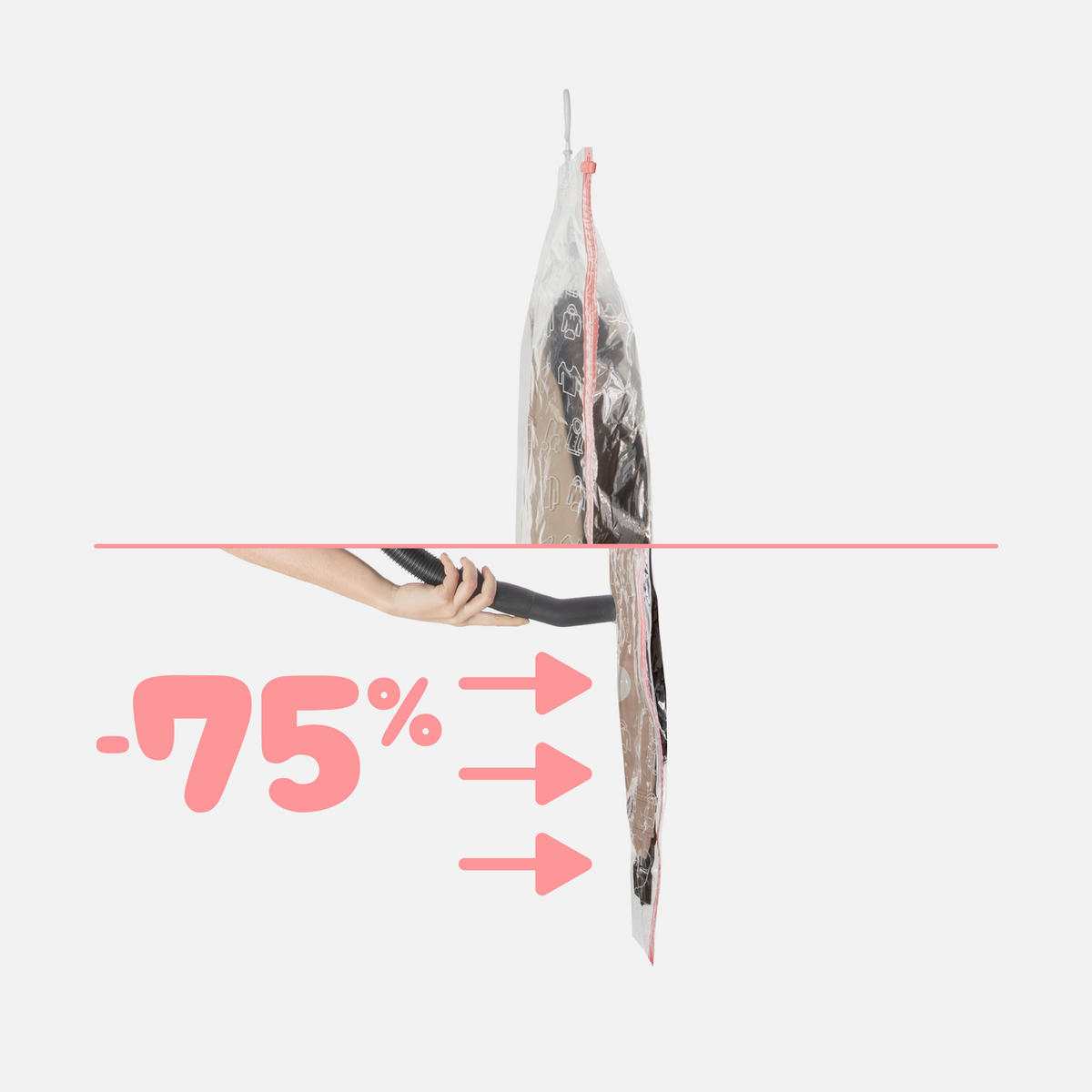 TAŠKA NA USCHOVÁNÍ - průhledné, Lifestyle, plast (70/145cm)