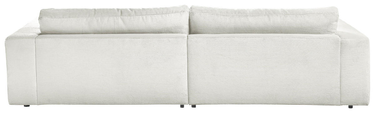 MEGASOFA in Cord Weiß  - Schwarz/Weiß, Design, Kunststoff/Textil (290/86/170cm) - Pure Home Lifestyle