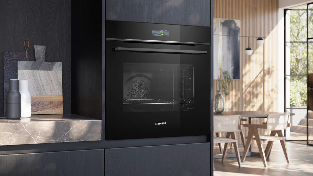 EINBAUBACKOFEN HB772G1B1  - Edelstahlfarben/Schwarz, Basics, Metall (59,4/59,5/54,8cm) - Siemens