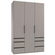 DREHTÜRENSCHRANK  in Sahara  - Schwarz/Sahara, KONVENTIONELL, Holzwerkstoff/Metall (150/236/58cm) - Hom`in