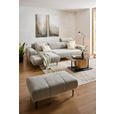 ECKSOFA inkl. Funktionen Grau Chenille  - Schwarz/Grau, Design, Textil/Metall (167/311cm) - Xora