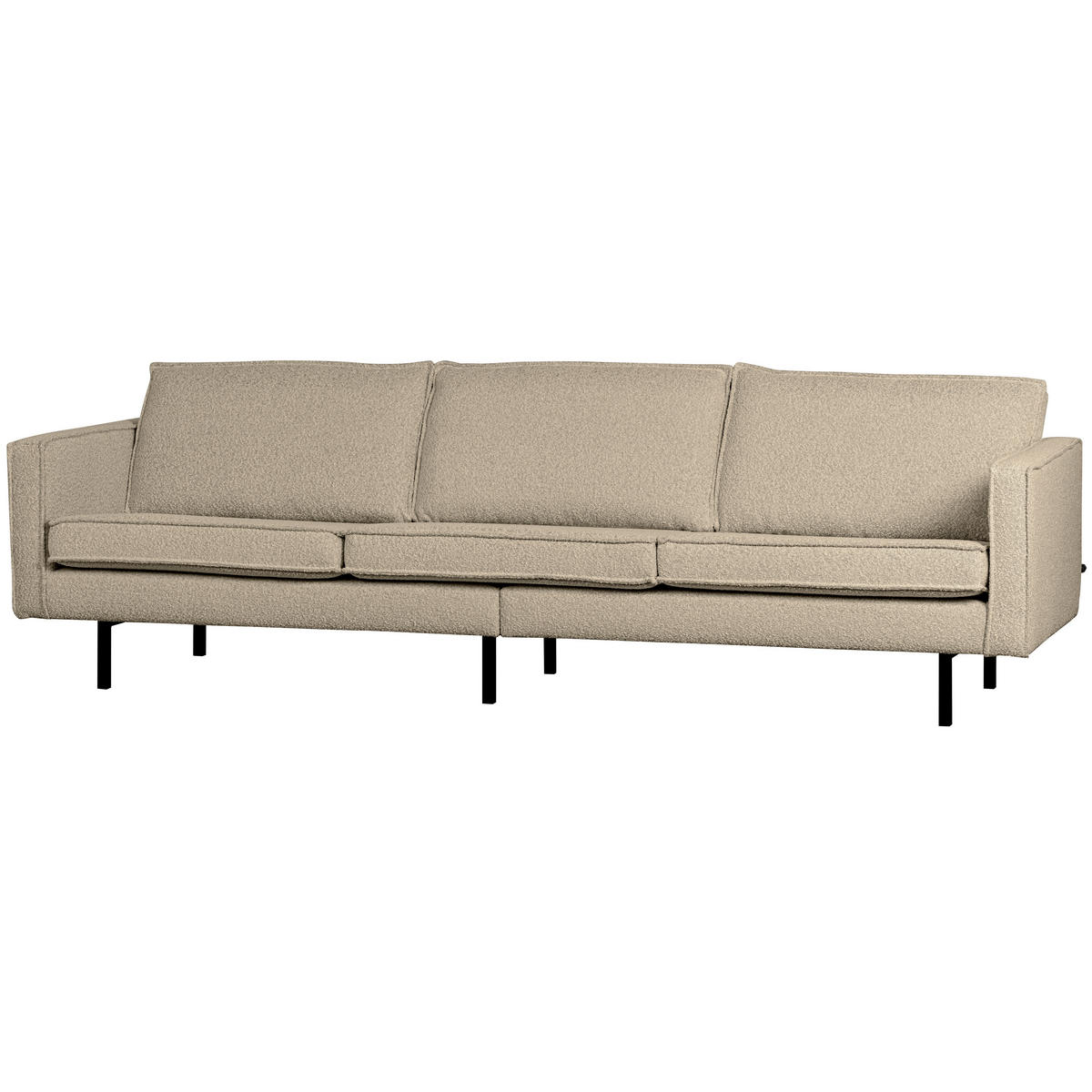 3-SITZER-SOFA Rodeo Bouclé Beige  - Beige, Design, Textil/Metall (277/85/86cm) - Livetastic